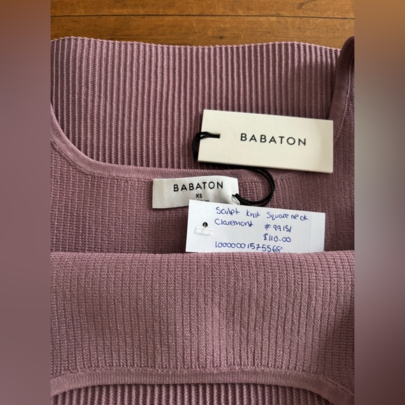 Babaton Sculpt Knit mini dress, size XS, mauve - Picture 2 of 2